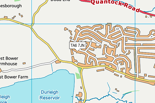 TA6 7JN map - OS VectorMap District (Ordnance Survey)