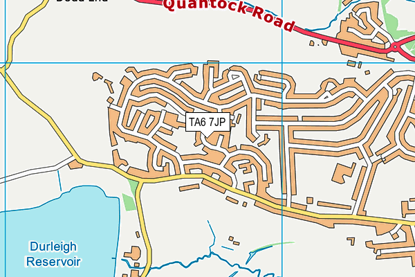 TA6 7JP map - OS VectorMap District (Ordnance Survey)