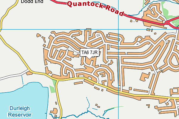 TA6 7JR map - OS VectorMap District (Ordnance Survey)