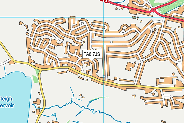 TA6 7JS map - OS VectorMap District (Ordnance Survey)