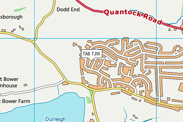 TA6 7JW map - OS VectorMap District (Ordnance Survey)