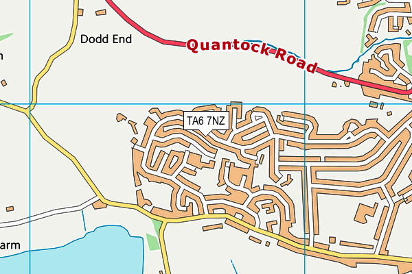 TA6 7NZ map - OS VectorMap District (Ordnance Survey)