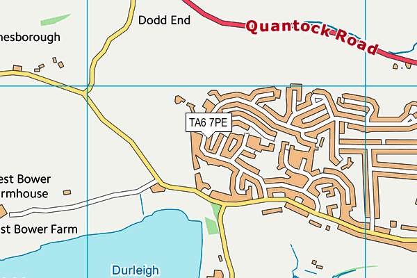 TA6 7PE map - OS VectorMap District (Ordnance Survey)
