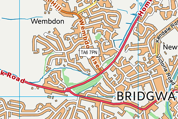 TA6 7PN map - OS VectorMap District (Ordnance Survey)