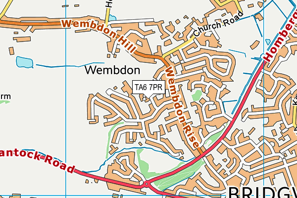 TA6 7PR map - OS VectorMap District (Ordnance Survey)