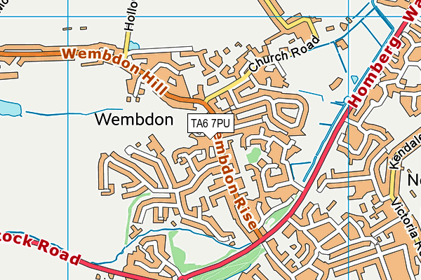 TA6 7PU map - OS VectorMap District (Ordnance Survey)