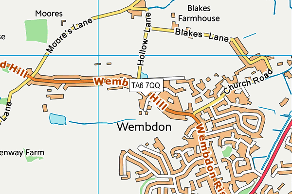 TA6 7QQ map - OS VectorMap District (Ordnance Survey)