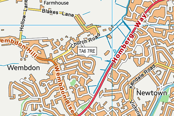 TA6 7RE map - OS VectorMap District (Ordnance Survey)