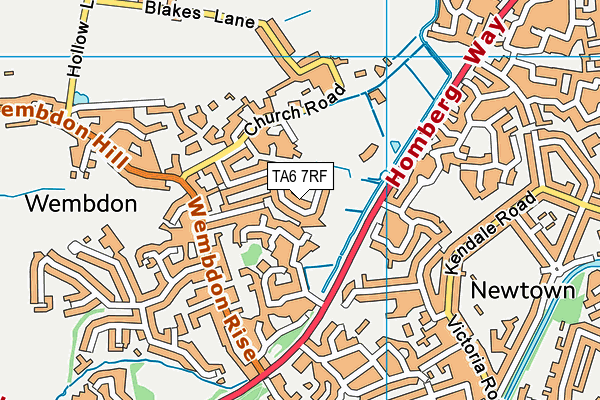 TA6 7RF map - OS VectorMap District (Ordnance Survey)