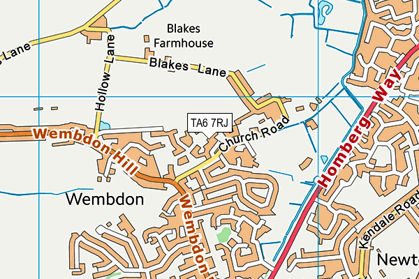 TA6 7RJ map - OS VectorMap District (Ordnance Survey)