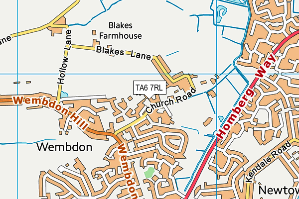 TA6 7RL map - OS VectorMap District (Ordnance Survey)