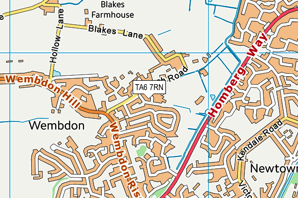 TA6 7RN map - OS VectorMap District (Ordnance Survey)