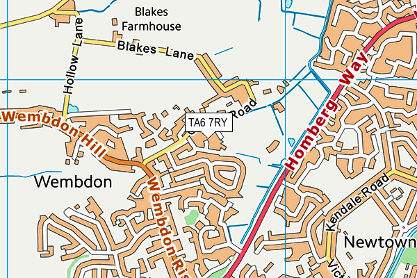 TA6 7RY map - OS VectorMap District (Ordnance Survey)