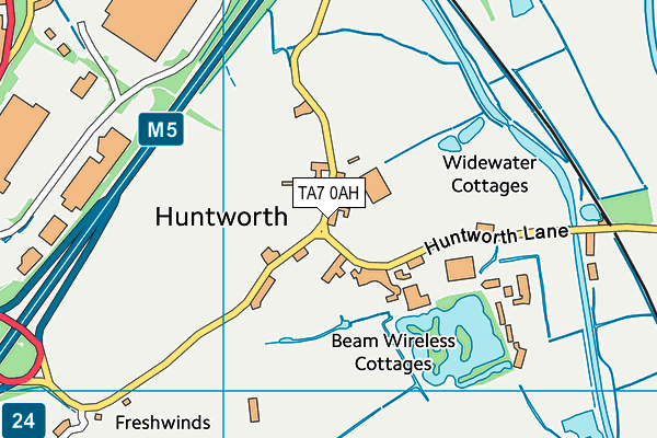 TA7 0AH map - OS VectorMap District (Ordnance Survey)