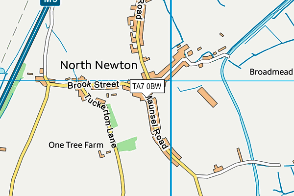 TA7 0BW map - OS VectorMap District (Ordnance Survey)