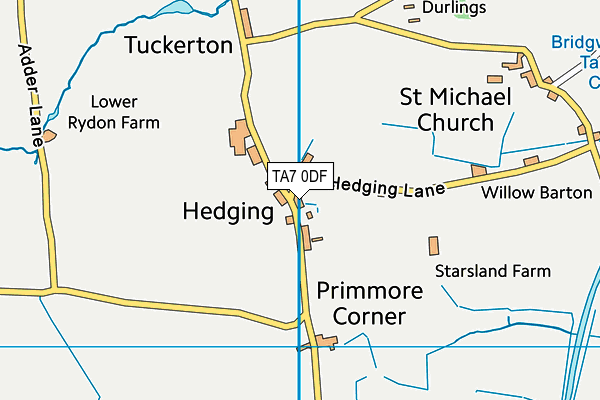 TA7 0DF map - OS VectorMap District (Ordnance Survey)