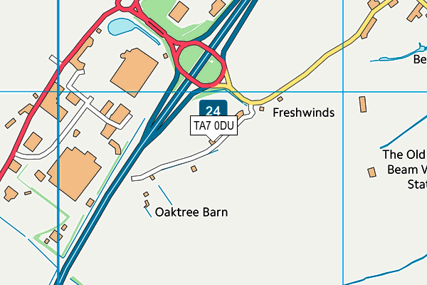 Bridgwater Lawn Tennis Club map (TA7 0DU) - OS VectorMap District (Ordnance Survey)