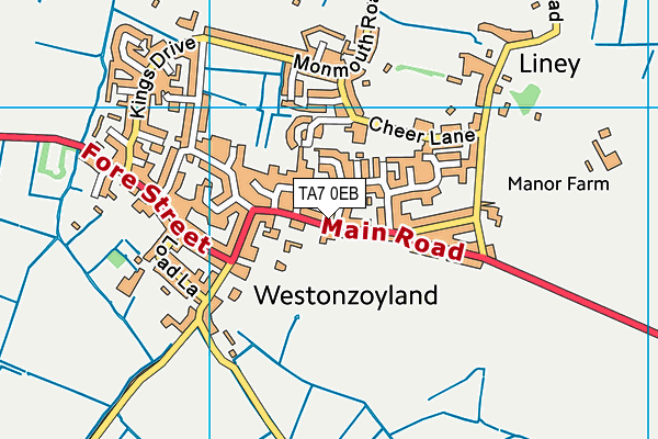 TA7 0EB map - OS VectorMap District (Ordnance Survey)