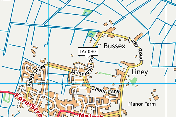 TA7 0HG map - OS VectorMap District (Ordnance Survey)