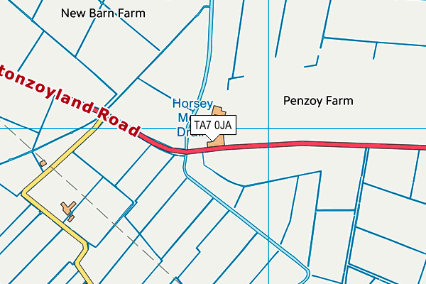 TA7 0JA map - OS VectorMap District (Ordnance Survey)