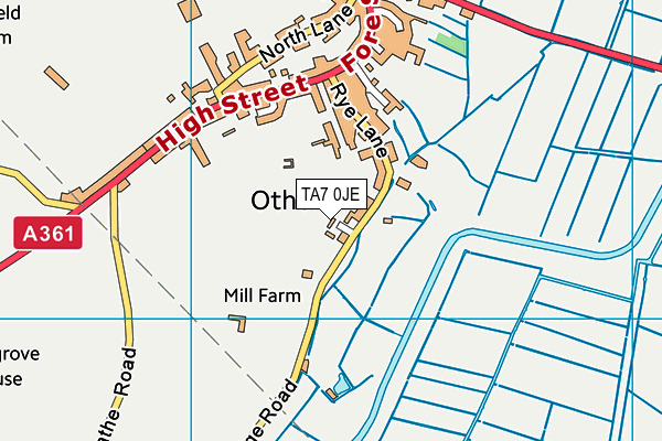 TA7 0JE map - OS VectorMap District (Ordnance Survey)