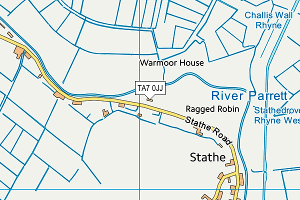 TA7 0JJ map - OS VectorMap District (Ordnance Survey)