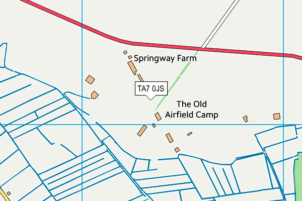 TA7 0JS map - OS VectorMap District (Ordnance Survey)