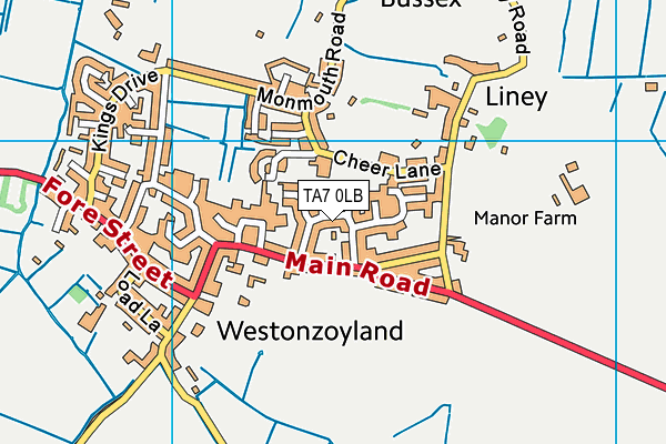 TA7 0LB map - OS VectorMap District (Ordnance Survey)