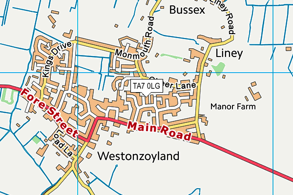 TA7 0LG map - OS VectorMap District (Ordnance Survey)