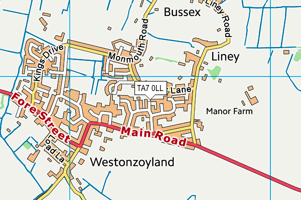 TA7 0LL map - OS VectorMap District (Ordnance Survey)