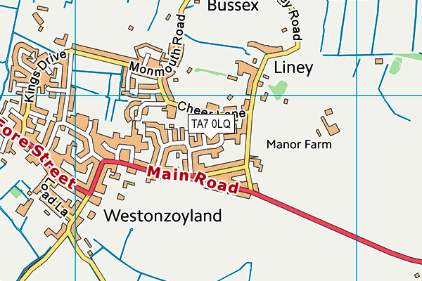 TA7 0LQ map - OS VectorMap District (Ordnance Survey)