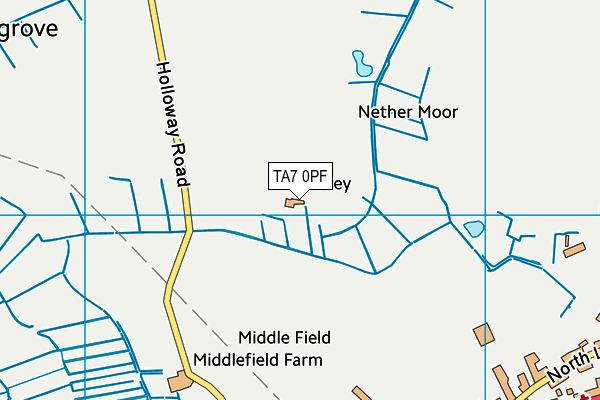 TA7 0PF map - OS VectorMap District (Ordnance Survey)