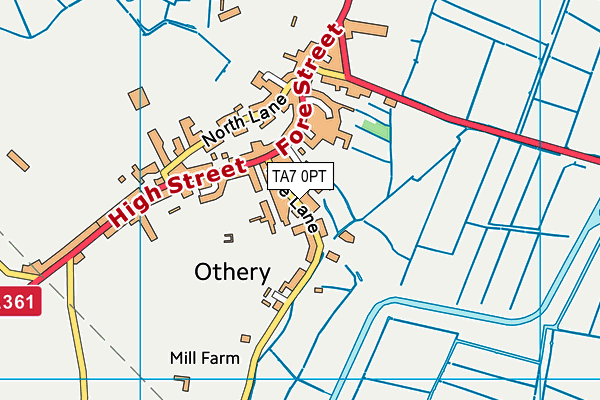 TA7 0PT map - OS VectorMap District (Ordnance Survey)