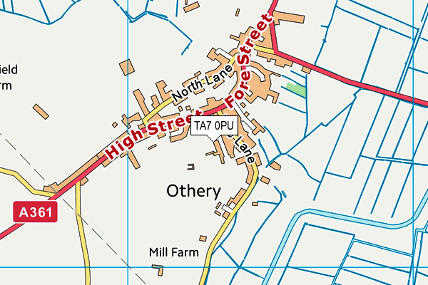 TA7 0PU map - OS VectorMap District (Ordnance Survey)