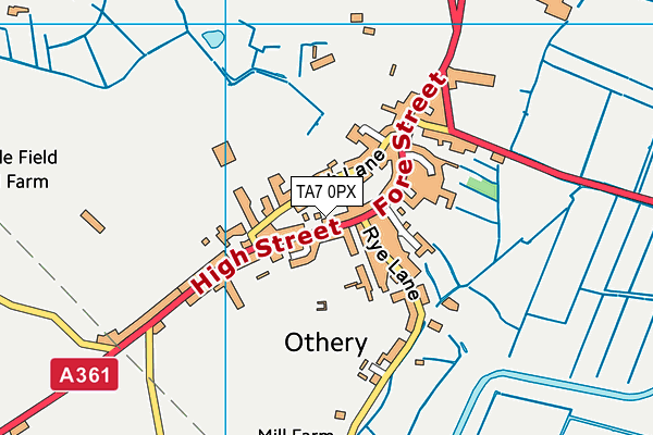 TA7 0PX map - OS VectorMap District (Ordnance Survey)