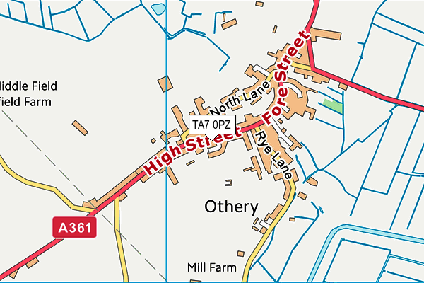 TA7 0PZ map - OS VectorMap District (Ordnance Survey)