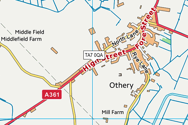 TA7 0QA map - OS VectorMap District (Ordnance Survey)