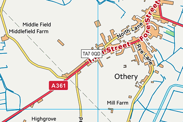 TA7 0QD map - OS VectorMap District (Ordnance Survey)