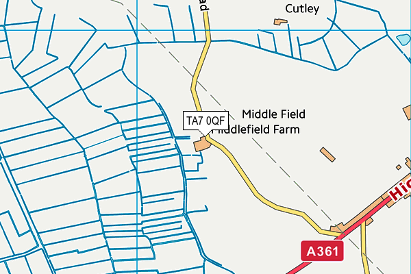 TA7 0QF map - OS VectorMap District (Ordnance Survey)