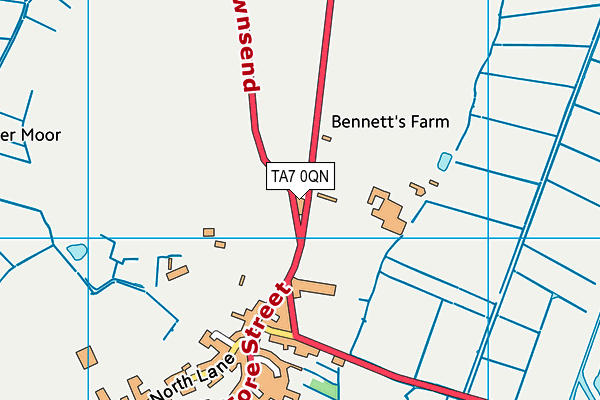 TA7 0QN map - OS VectorMap District (Ordnance Survey)