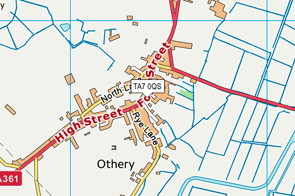 TA7 0QS map - OS VectorMap District (Ordnance Survey)