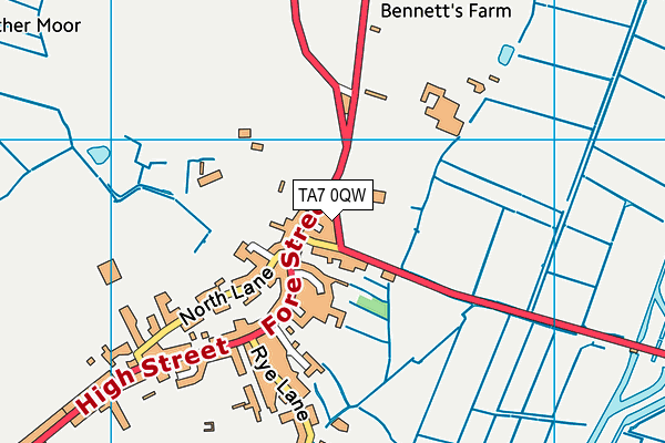 TA7 0QW map - OS VectorMap District (Ordnance Survey)