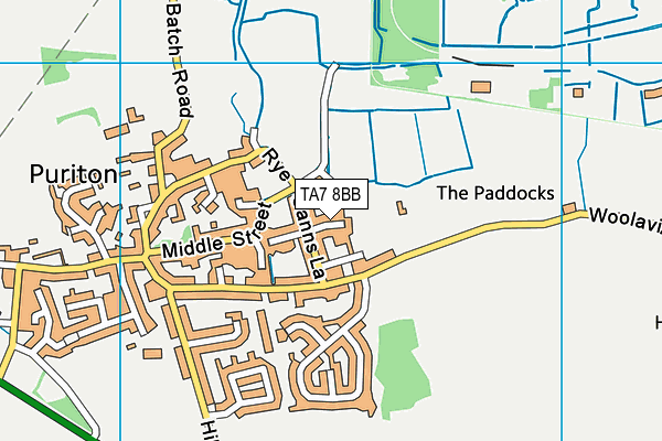 TA7 8BB map - OS VectorMap District (Ordnance Survey)