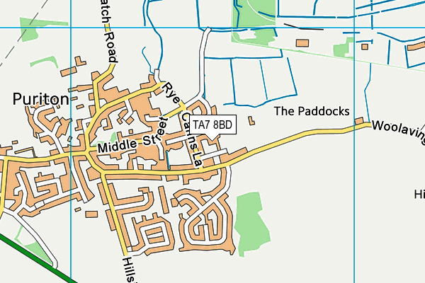 TA7 8BD map - OS VectorMap District (Ordnance Survey)