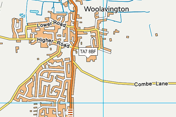 TA7 8BF map - OS VectorMap District (Ordnance Survey)