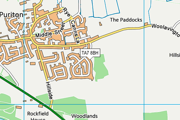 TA7 8BH map - OS VectorMap District (Ordnance Survey)