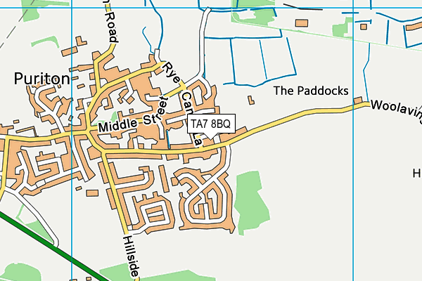 TA7 8BQ map - OS VectorMap District (Ordnance Survey)