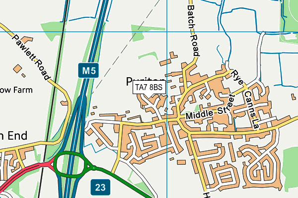 TA7 8BS map - OS VectorMap District (Ordnance Survey)