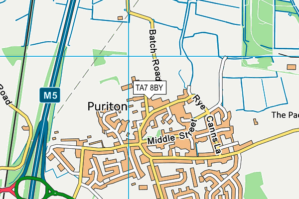 Puriton Playing Fields map (TA7 8BY) - OS VectorMap District (Ordnance Survey)