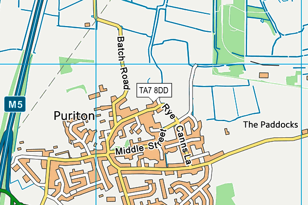 TA7 8DD map - OS VectorMap District (Ordnance Survey)